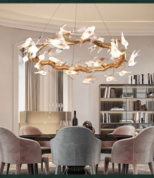 Đèn chùm chim đồng cao cấp, nhập khẩu DPAA 108