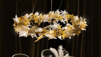 Đèn chùm lá phong nghệ thuật DKAA 063