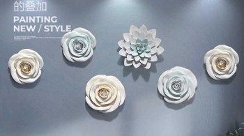 Bộ hoa gắn tường trang trí nội thất DTA 004