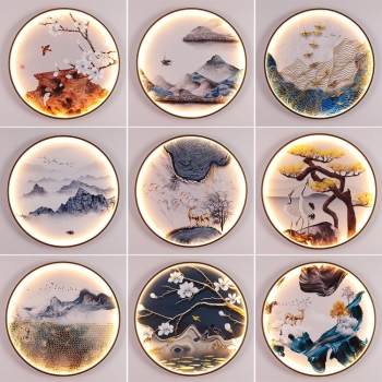 Tranh điện tròn trang trí phòng khách TD 006