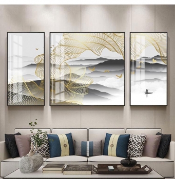 Tranh tráng gương trang trí phòng khách TGA 006