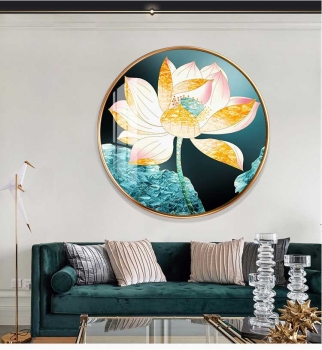 Tranh tráng gương tròn trang trí TGA 018