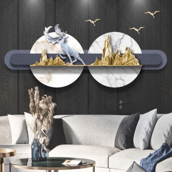 Tranh treo tường 3D hươu nghệ thuật DTA 020