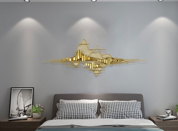 Tranh núi mạ titan treo tường trang trí phòng khách TBB 589