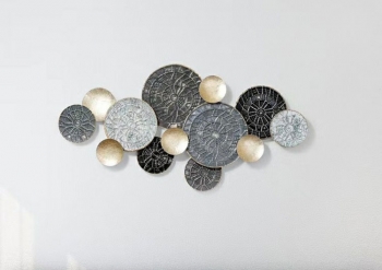 Tranh hoa văn tròn kim loại treo tường mới lạ, tinh tế TBB 590