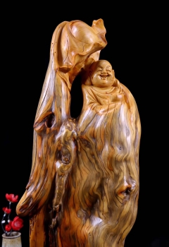 Phật di lặc gỗ trang trí nội thất TGT 008