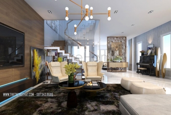 Trang trí và thiết kế nội thất cho nhà biệt thự 2 tầng